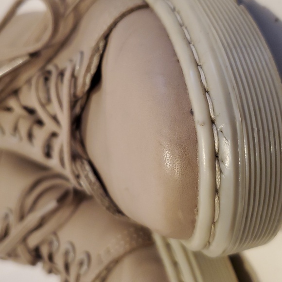 Dr. Martens Dante Leather Sneakers In Taupe Size 7 - Picture 11 of 12